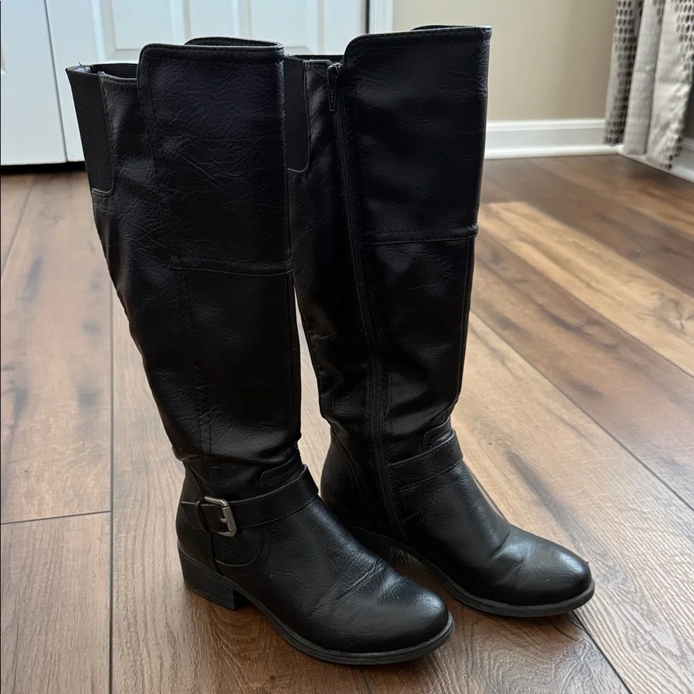 Croft and Barrow Ortholite Black Heeled Boots